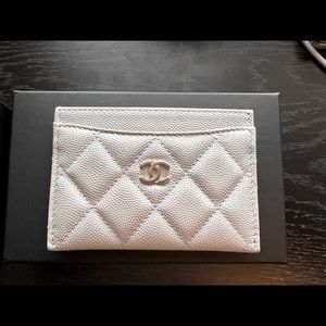 Chanel 21A Elephant Gray Classic Cardholder 💖RARE